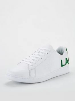 Image of Lacoste Carnaby Evo Leather Trainers - White, Size 7, Men