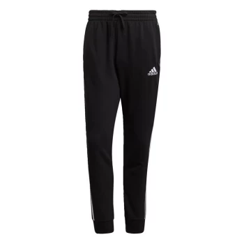 Image of adidas Essentials French Terry Tapered Cuff 3-Stripes Jog - Black / White