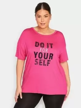 Image of Yours Do It For Yourself Active Top - Pink, Size 20, Women