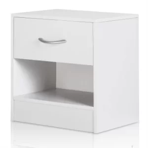 Image of Bedside Table White 39x28x41cm
