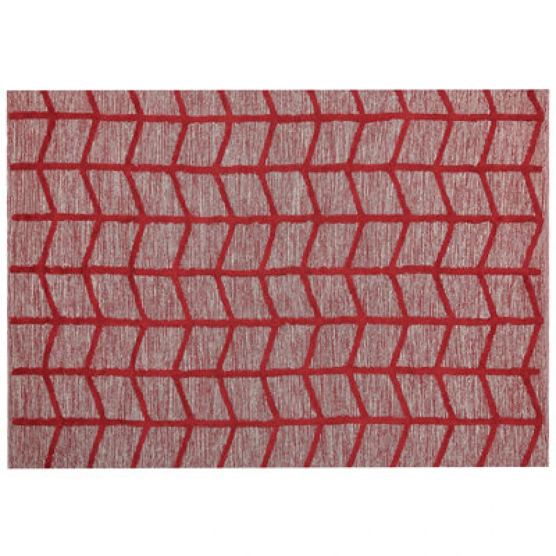 Image of Beliani Rug Sivas Red 160 X 230 Cm Cotton