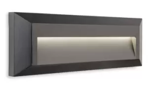 Image of Shine Outdoor Integrated LED Surface Mounted Wall & Step Light Rectangle Graphite IP65