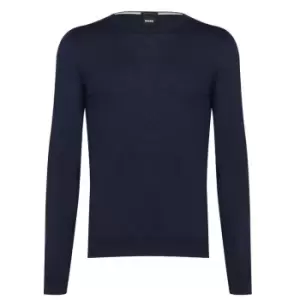 Image of Boss Leno-P Knit Jumper - Blue