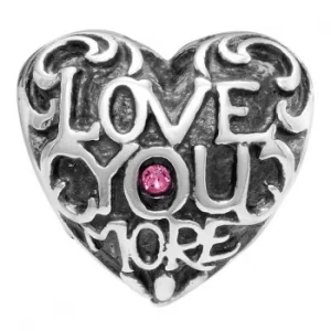 Image of Chamilia Sterling Silver Love You More Love Heart Charm