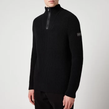 Image of Barbour International Mens Tread Half Zip Jumper - Black - M