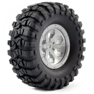 Image of Ftx Outback Pre-Mounted 6Hex/Tyre (2) - Grey