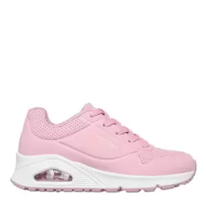 Image of Skechers Uno Stand On Air Junrio Girls Trainers - Pink