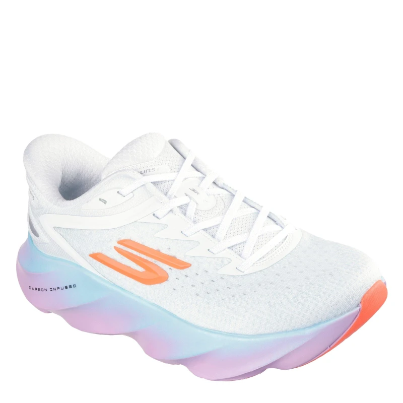 Image of Skechers Aero Burst Running Shoes White/Multi female 4 (37)