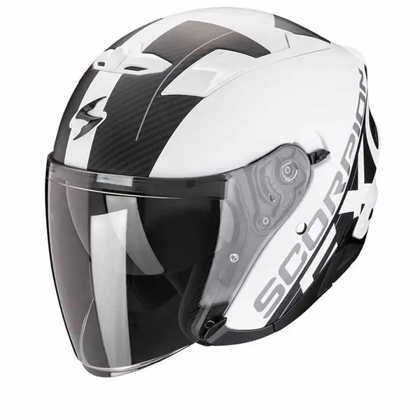 Image of Scorpion EXO-230 QR White Matt Black Jet Helmet XL