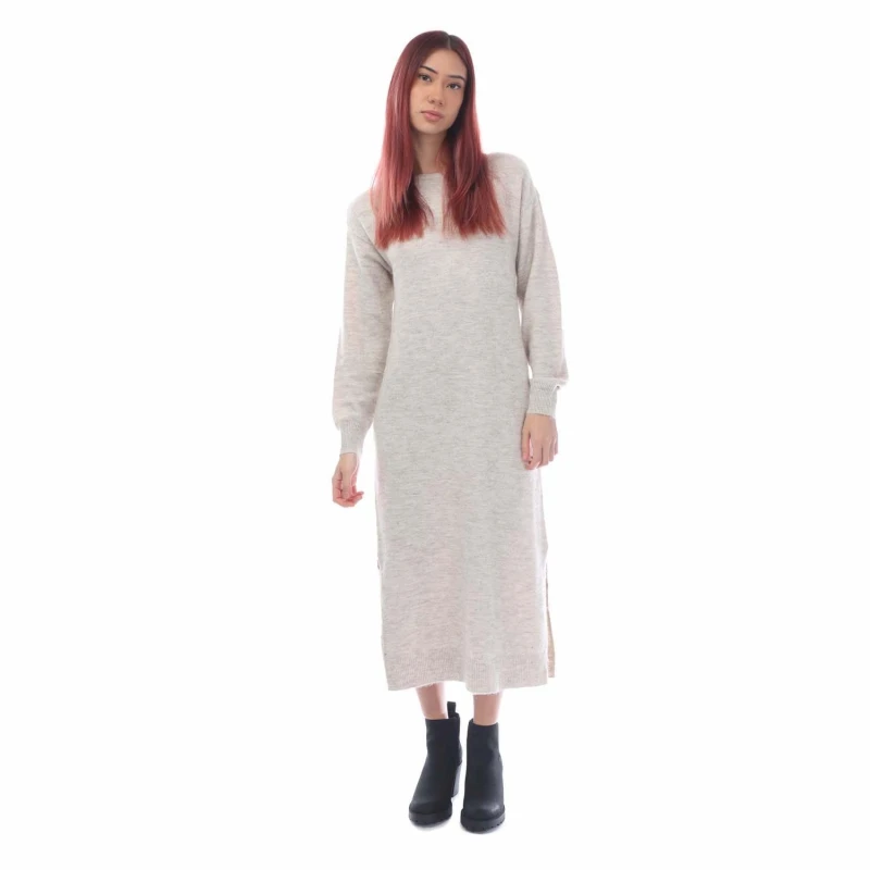 Image of Vero Moda Lefile Midi Jumper Dress - Beige Beige 8