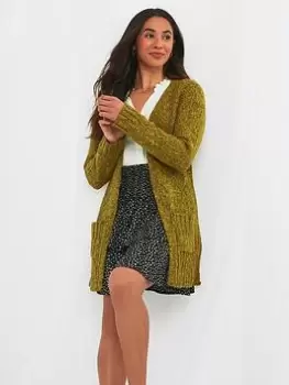 Image of Joe Browns Winter Days Cardigan -ochre Multi, Yellow, Size 8, Women