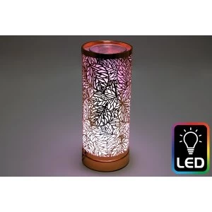 Image of Leaf LED Rose Gold Oil Burner (UK Plug)
