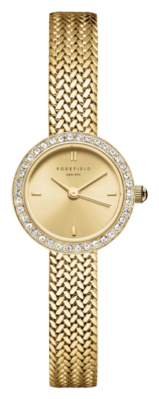 Image of Rosefield MCGMG-M03 Mini Small Edit Gold (20.4mm) Champagne Watch