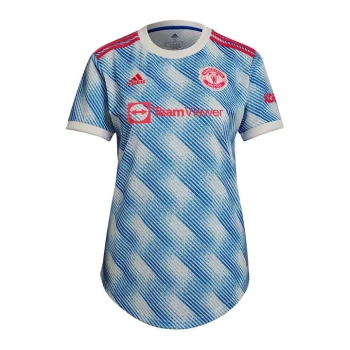 Image of adidas Manchester United Away Shirt 2021 2022 Ladies - White