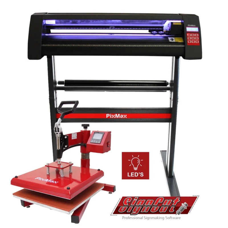 Image of Monstershop LED Vinyl Cutter With 38cm Swing Heat Press & Software in Black Unisex