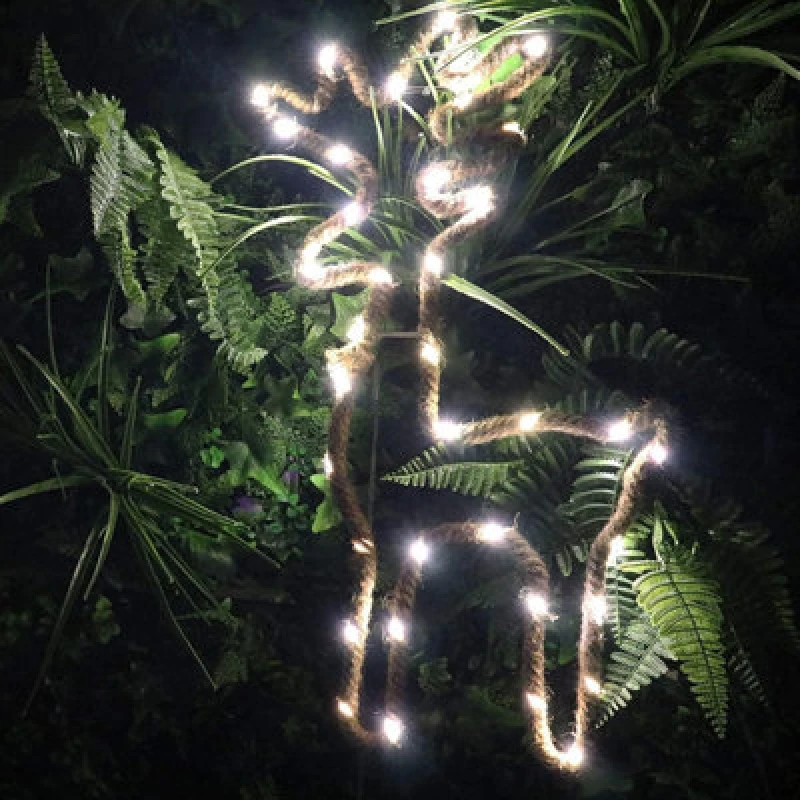 Image of Shatchi Christmas Reindeer Stag Silhouette LED Hemp Rope Lights Xmas Decoration Battery Operated Holiday Garden Home Wall Room Han Brown