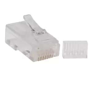Image of Tripp Lite N230-100 Cat6 RJ45 Modular Connector Plug with Load Bar Solid/Stranded Conductor Round Cat6 Wire 100-pack