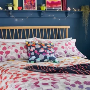 Image of Clarissa Hulse Scattered Hearts Single Duvet Cover Set, Rainbow