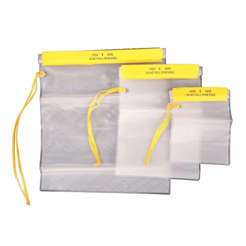 Image of Oypla Set of 3 Travel Waterproof Bags for Cameras Maps Mobile Phones Documents Money Clear unisex
