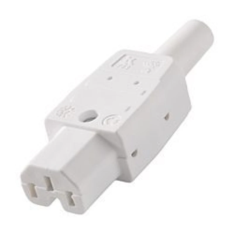 Image of Kaiser White C15 REWIREABLE 10AMP HOT IEC SOCKET - WIRE INSERT