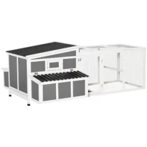 Image of Pawhut Chicken Coop With Nesting Box - Grey