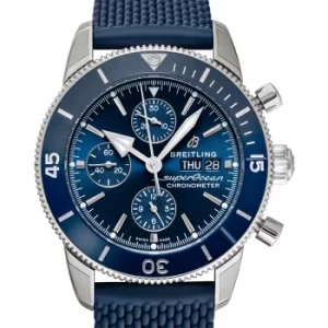 Image of Superocean Heritage II Chronograph Automatic Blue Dial Mens Watch