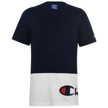Image of Champion Cut and Sew T Shirt - Blue