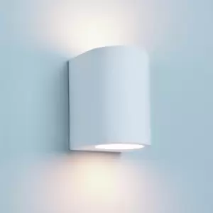 Image of Searchlight Lighting - Searchlight Gypsum - 1 Light Up & Down Wall Light Paintable White Plaster, G9