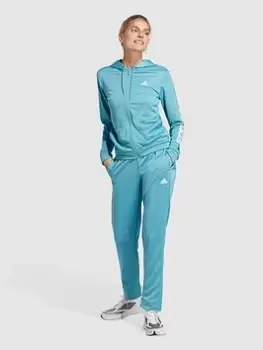 Image of Adidas Sportswear Linear Tracksuit, Blue, Size 2XL, Women