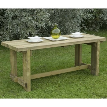 Image of Forest Garden - Forest Refectory Wooden Garden Table 6'x2' (1.8x0.7m) - Pressure treated