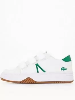 Image of Lacoste Lacoste L001 222 1 Strap Trainer, White/Green, Size 5 Older