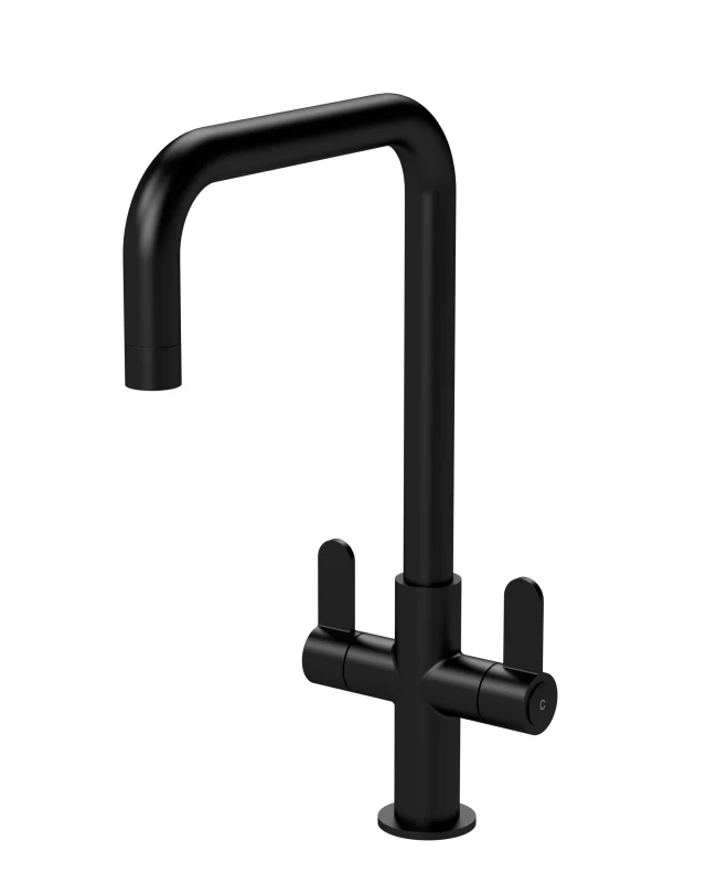 Image of Balterley Kitchen Mono Mixer Tap with 2 Lever Handles Matt Black 361mm Black