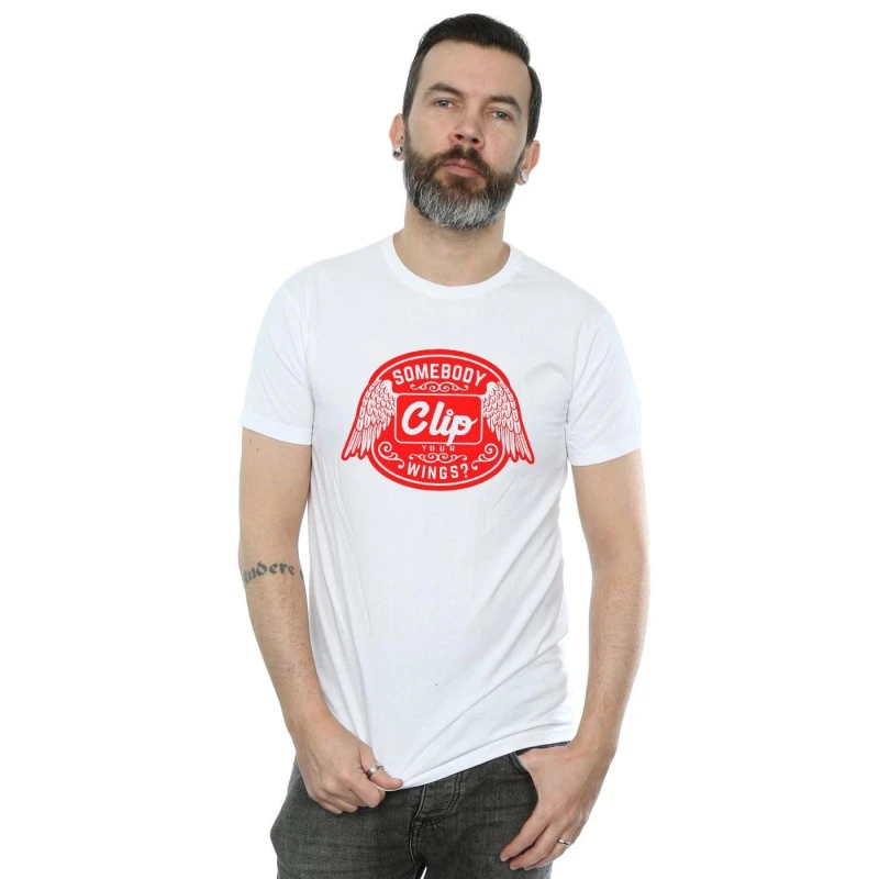 Image of Supernatural Supernatural Men Clip Your Wings T-Shirt in White Size: Small White S Male 5057972335673