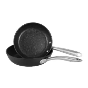 Image of Prestige Scratch Guard Twin Pack Frying Pans Black