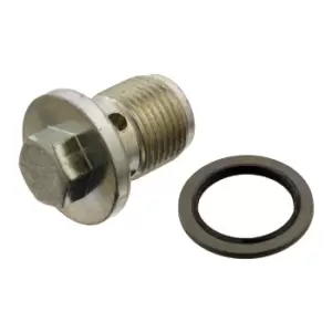 Image of Oil Drain Plug With Seal Ring Screw 48882 by Febi Bilstein