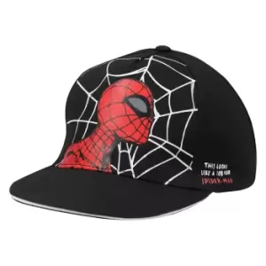 Image of Spider-Man Girls Web Head Baseball Cap (One Size) (Black/White/Red)