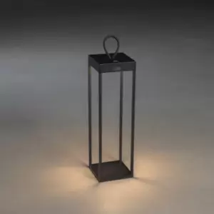 Image of Ravello Outdoor Effect Lantern USB Black Dimmable 50cm, IP54
