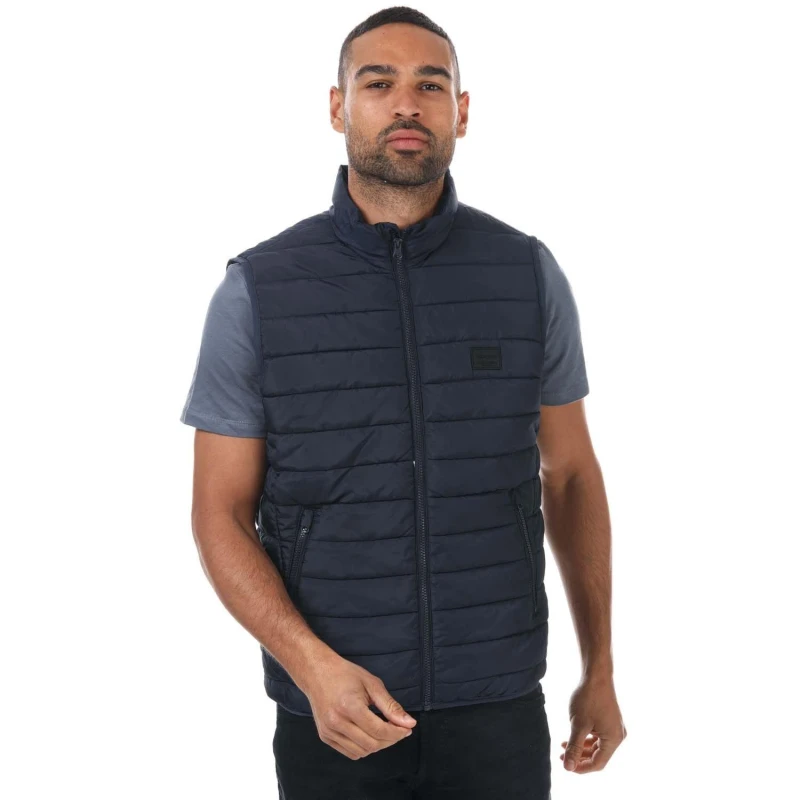 Image of Jack and Jones Wing Body Warmer Gilet - Blue Blue S