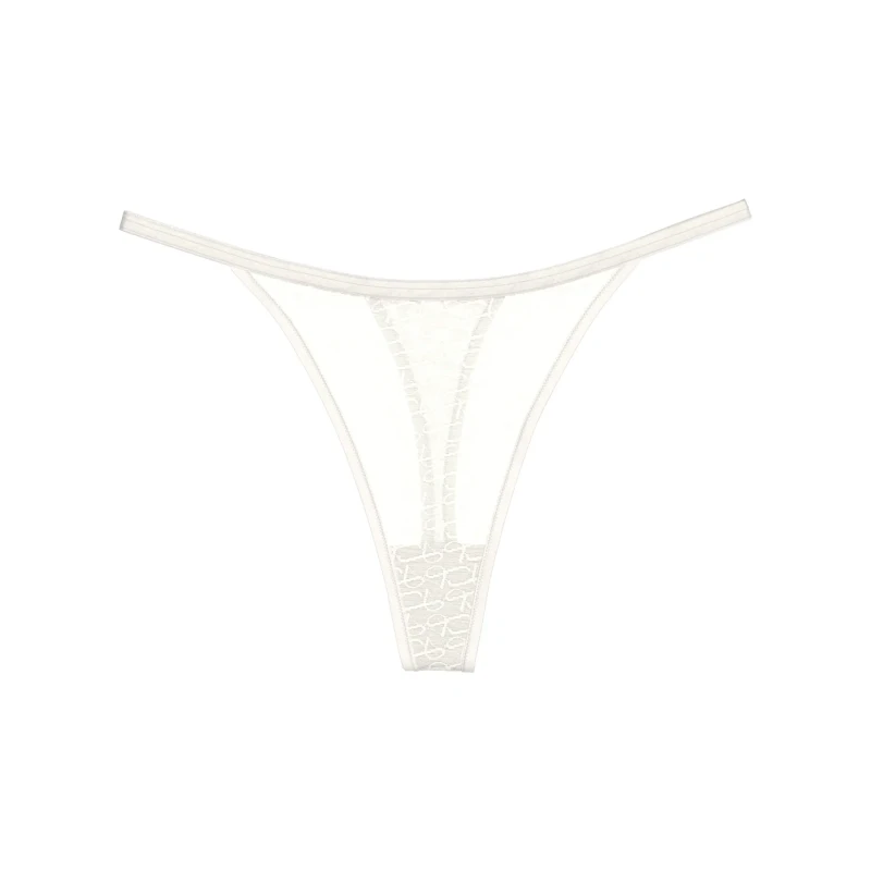 Image of Triumph Signature Sheer Lace Thong Off-White Women 10;16;18