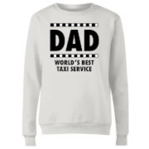 Image of Dad Taxi Service Womens Sweatshirt - White - 3XL