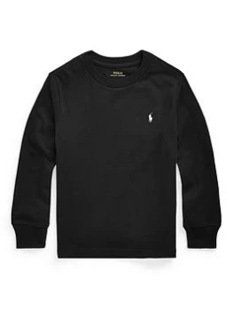 Image of Ralph Lauren Boys Long Sleeve T Shirt - Black, Size 8 Years=S