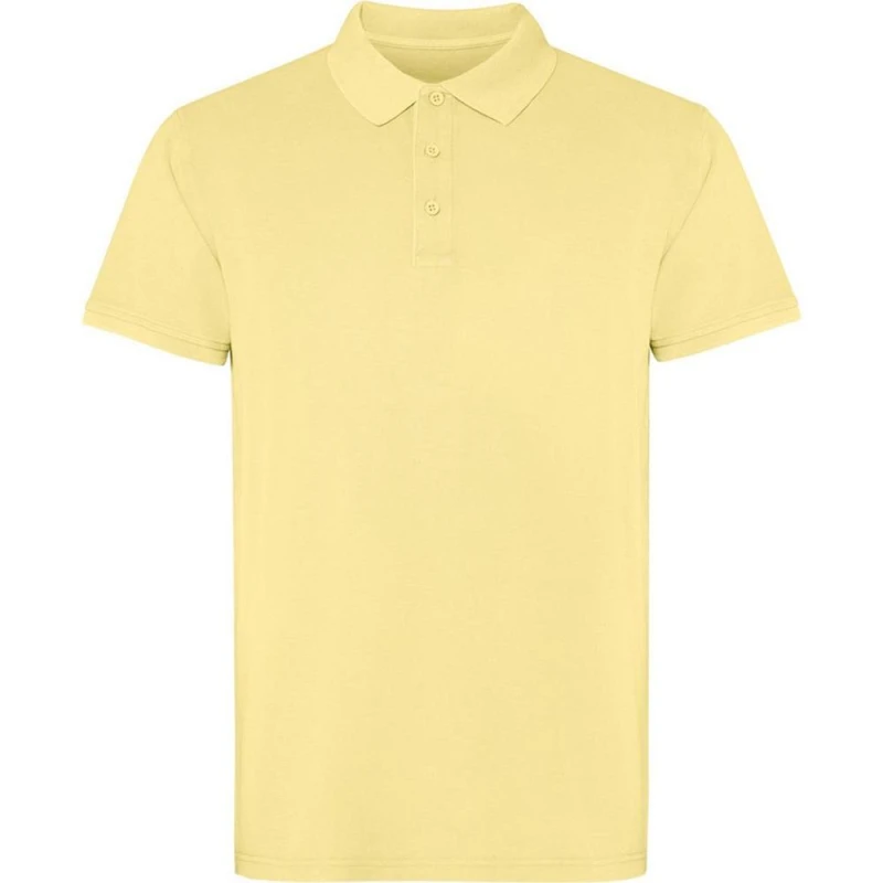 Image of ROLY Mens Cobain Short-Sleeved Polo Shirt in Yellow Size: XS Yellow Male XS