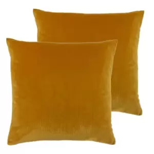 Image of Furn. Aurora Twin Pack Polyester Filled Cushions Ochre