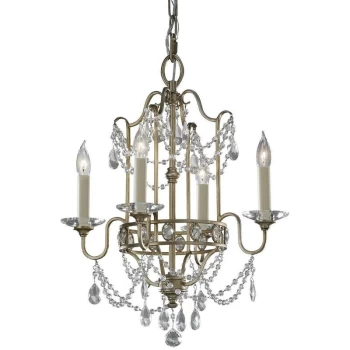 Image of Gianna - Chandelier 4 Light Silver Finish, E14 - Elstead