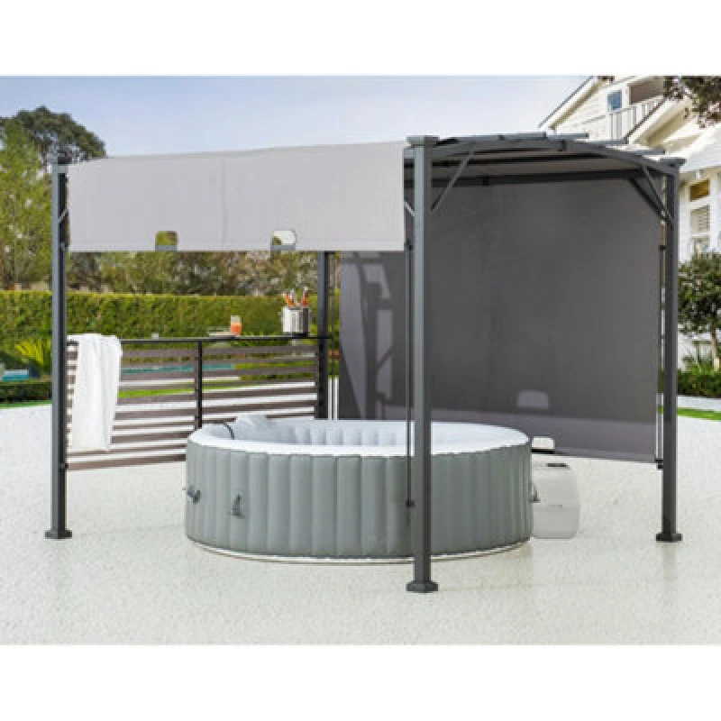 Image of Sunjoy Outdoor Fabric Jacuzzi Pergola Titov - 300Cm X 270Cm, Gray