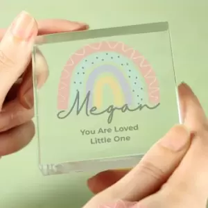 Image of Personalised Rainbow Crystal Token Clear