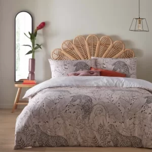 Image of Aurora Reversible Duvet Cover and Pillowcase Set Blush