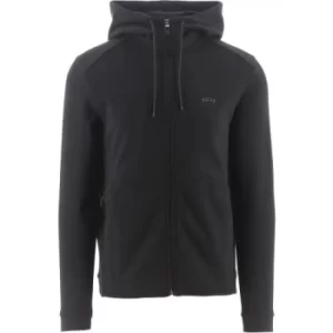 Image of BOSS Black Saggy Curved Hoodie