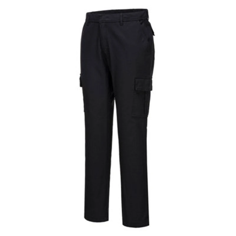 Image of Portwest Stretch Slim Combat Trousers S231BKR48 Colour: Black