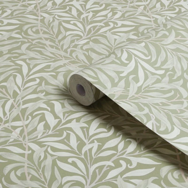 Image of William Morris at Home Willow Bough Tree Wallpaper, Sage
